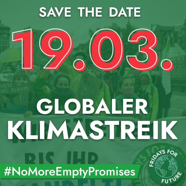 Nächste Woche 19.03. Klimastreik