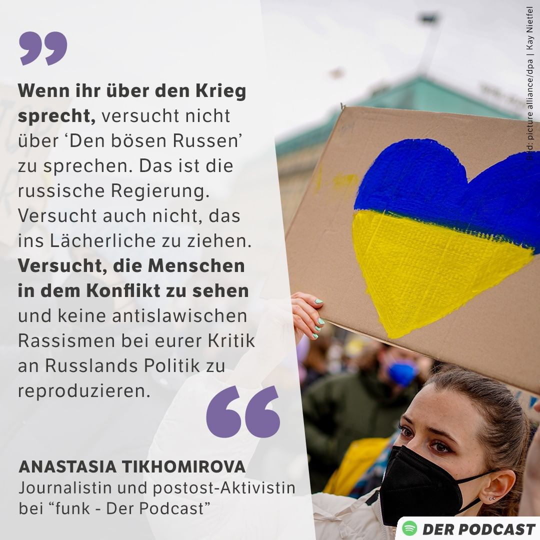 Versucht nicht von "dem russischen Krieg" zu sprechen. Es ist der Krieg der russischen Regierung.